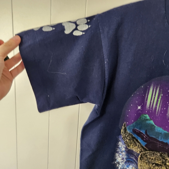 Vintage Howling Wolf Fort McMurray Canada Short Sleeve Graphic T-Shirt Medium - Picture 5 of 12